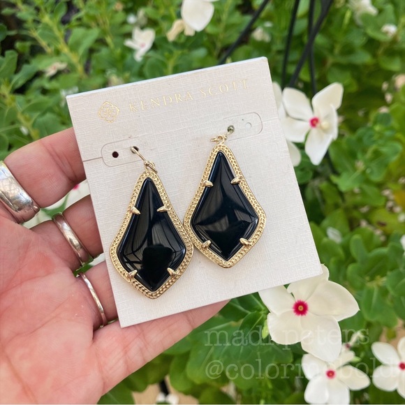 Kendra Scott Alex Earrings in Black Iridescent - Picture 4 of 7